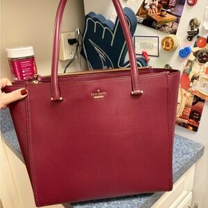 Kate Spade burgundy tote!